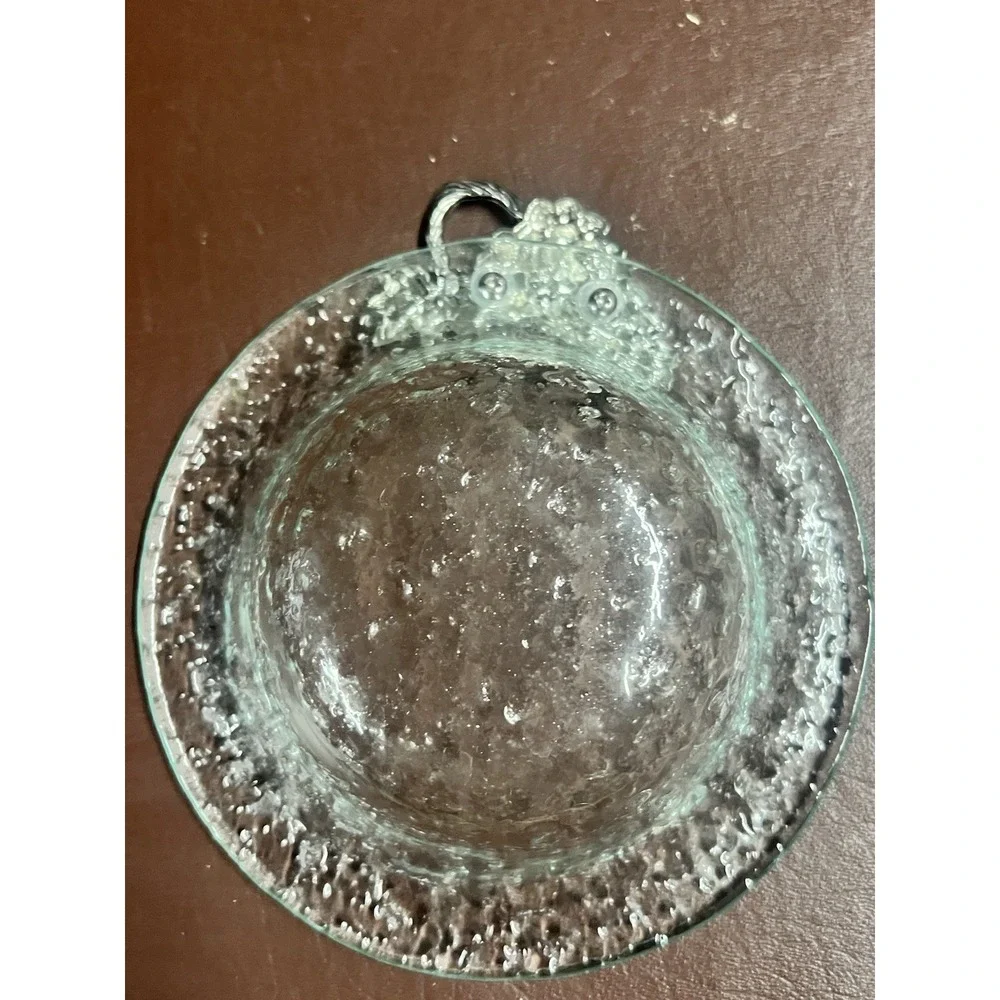 Hospitality‎ & Abundance Serve Bowls Grape Silver Trim Rippled Glass
